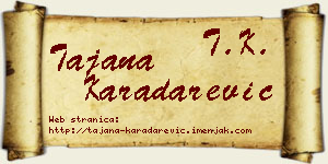 Tajana Karadarević vizit kartica